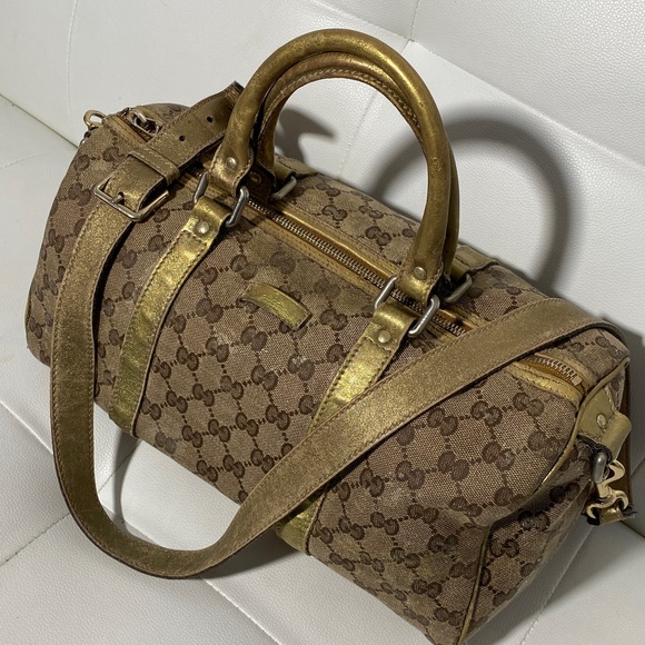 Authentic Metallic Gucci Boston Crossbody Bag - Picture 1 of 16